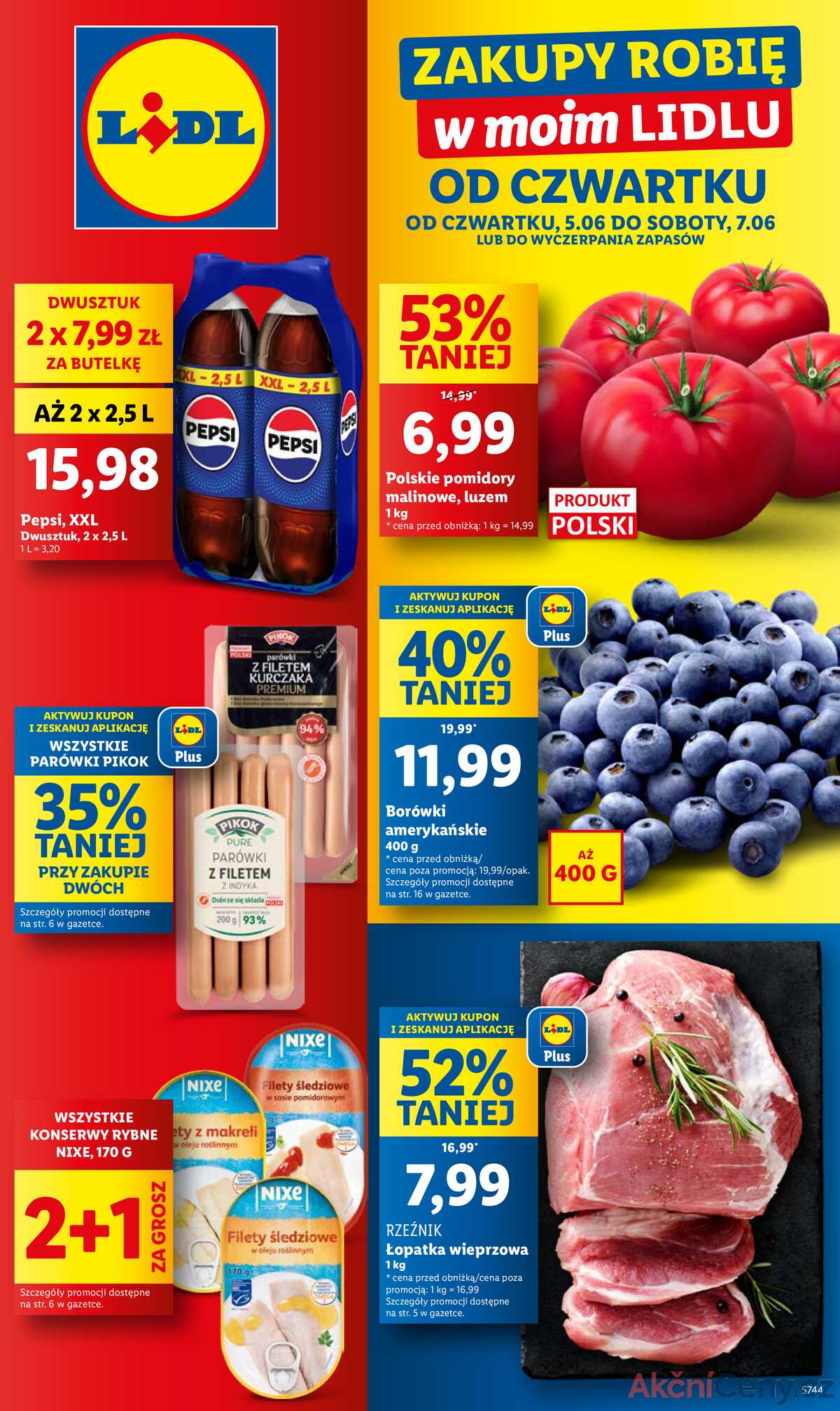 Leták Lidl Polsko 5.6.-7.6.2025 strana 1