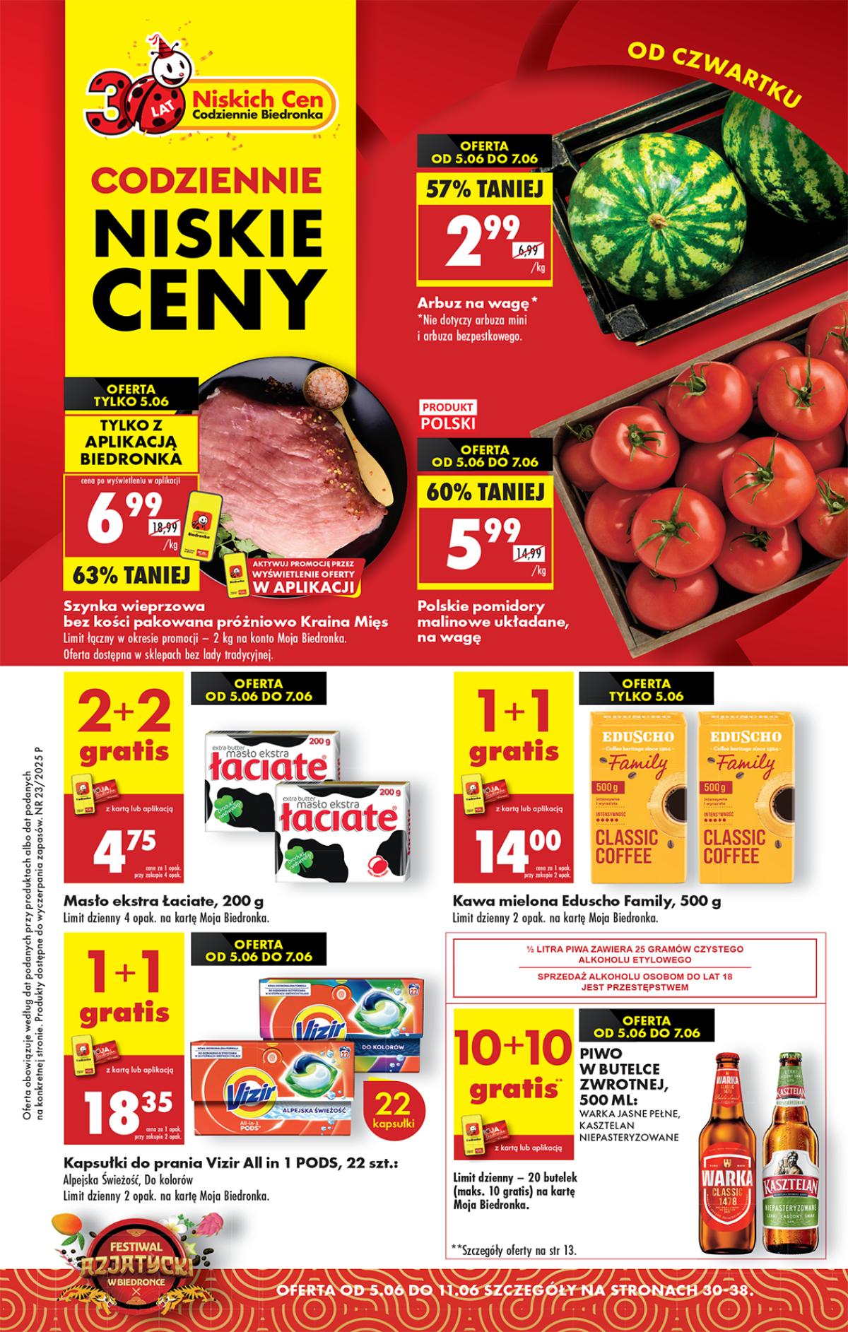 Leták Biedronka Polsko 5.6.-11.6.2025 strana 1