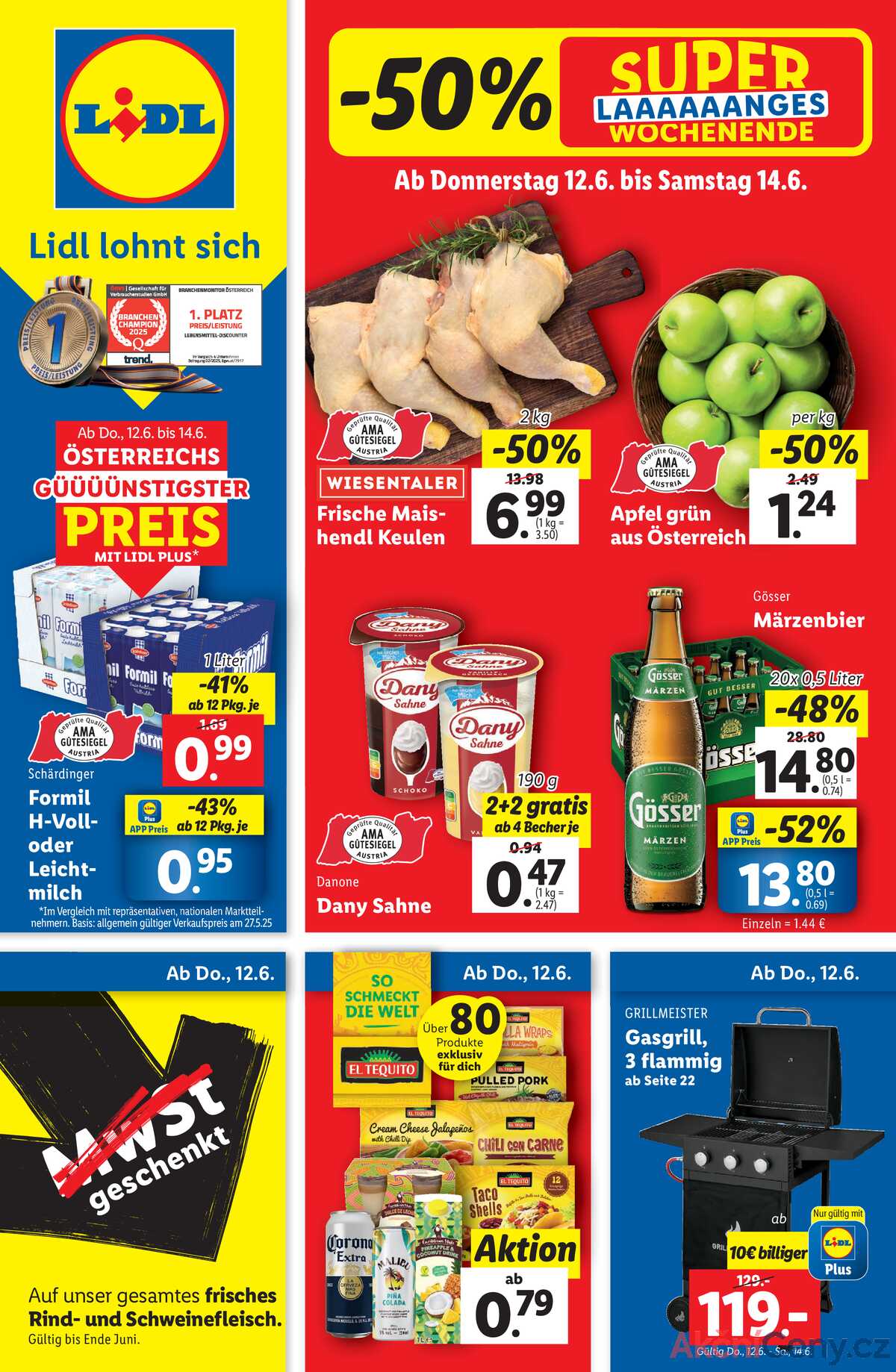 Leták Lidl Rakousko 12.6.-17.6.2025 strana 1