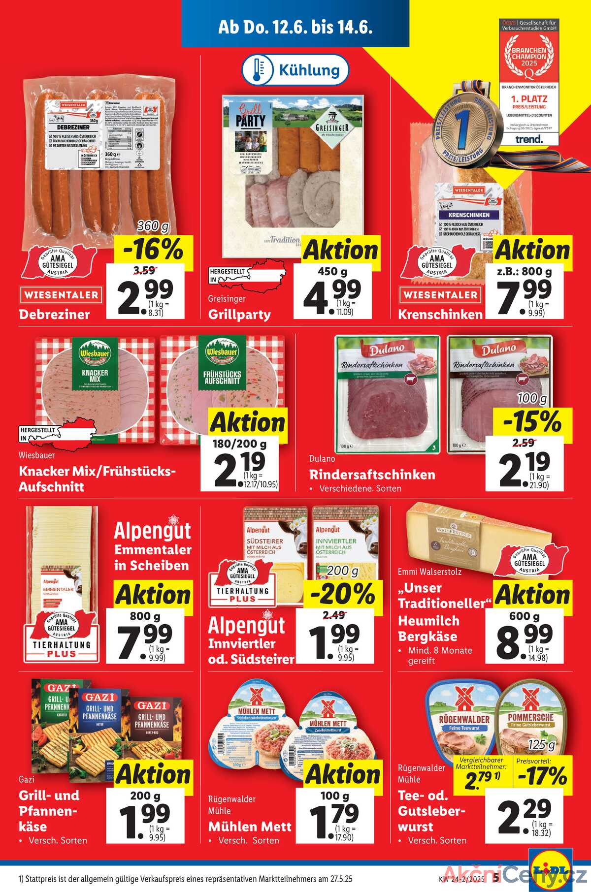 Leták Lidl Rakousko 12.6.-17.6.2025 strana 7