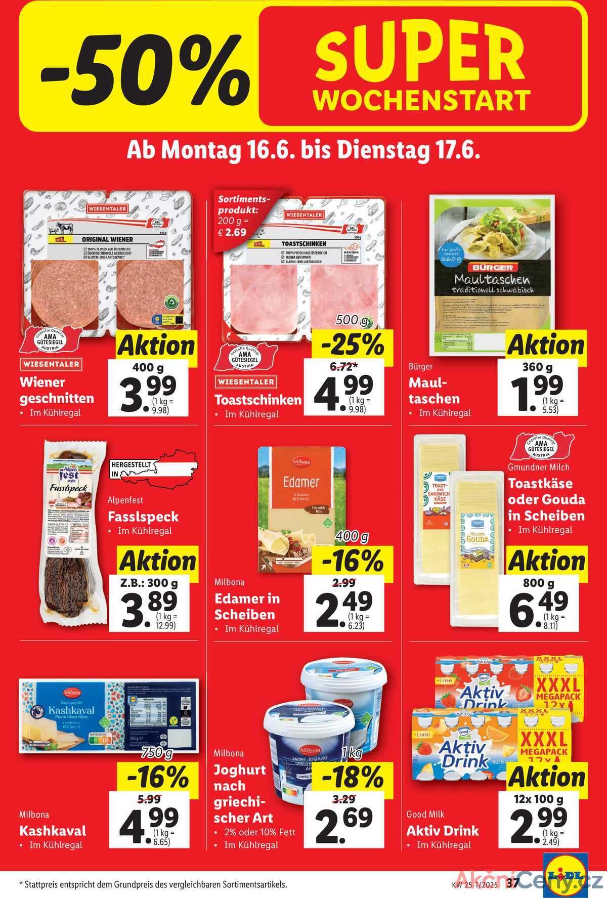 Leták Lidl Rakousko 12.6.-17.6.2025 strana 43