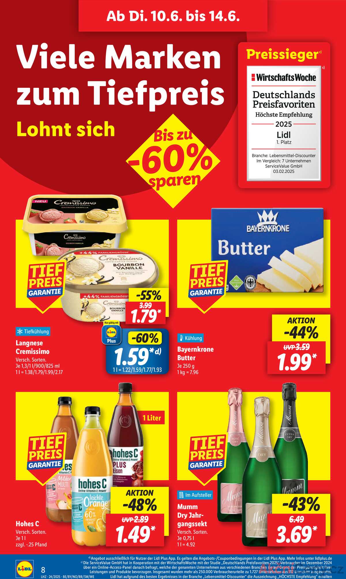 Leták Lidl Německo 10.6.-14.6.2025 strana 10