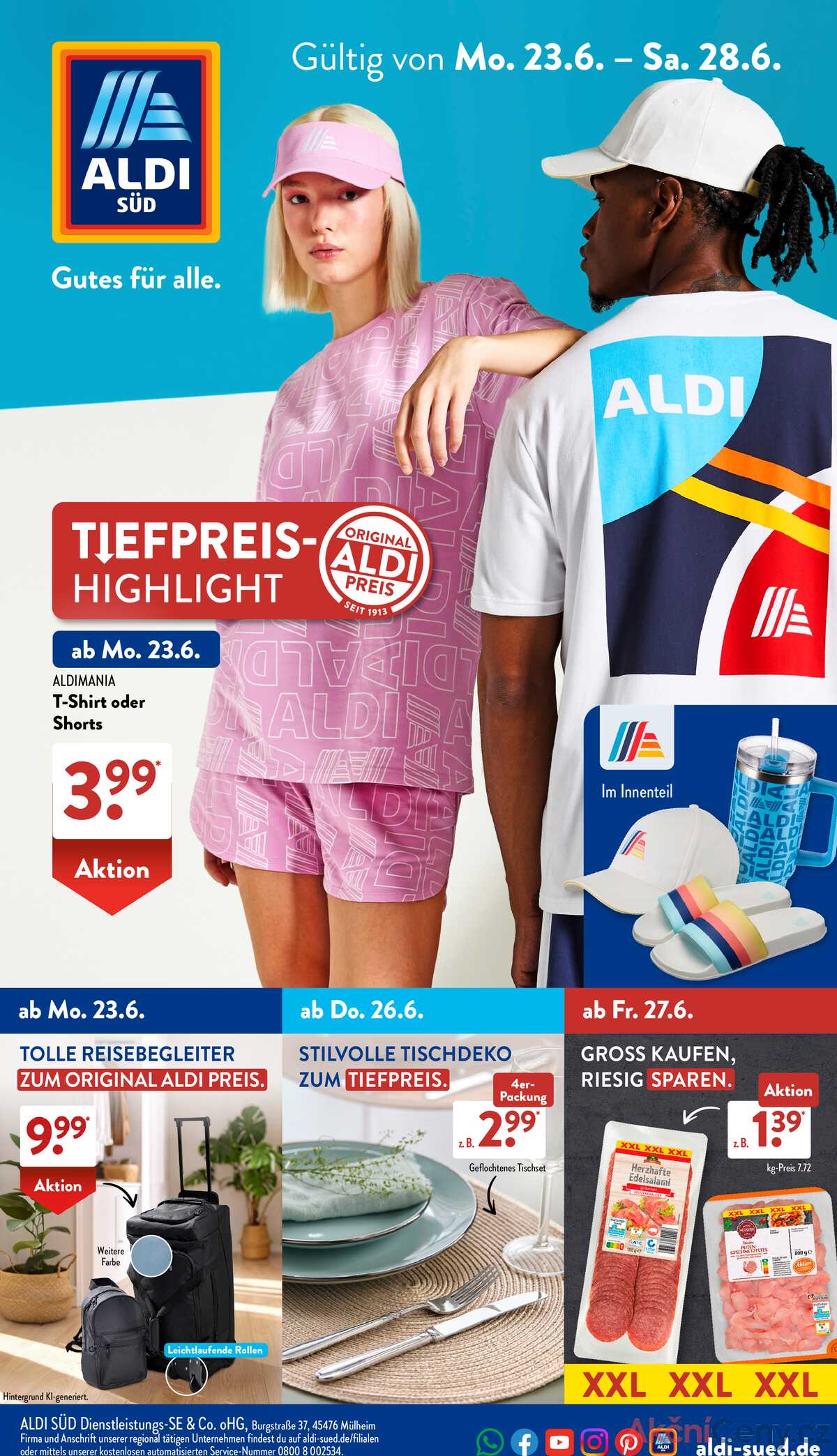 Leták ALDI SÜD Německo 23.6.-29.6.2025 strana 1