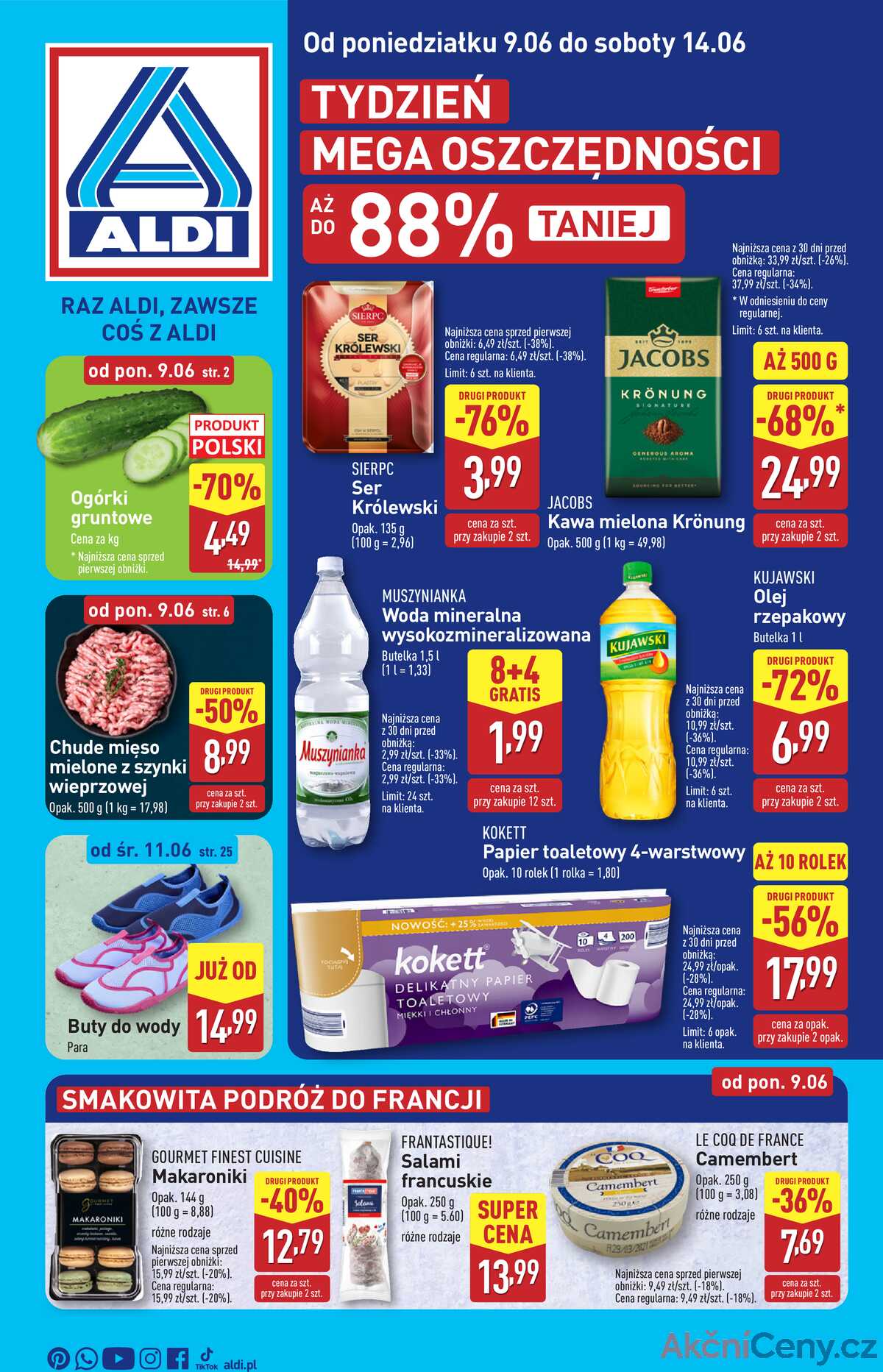 Leták Aldi Polsko 9.6.-14.6.2025 strana 1