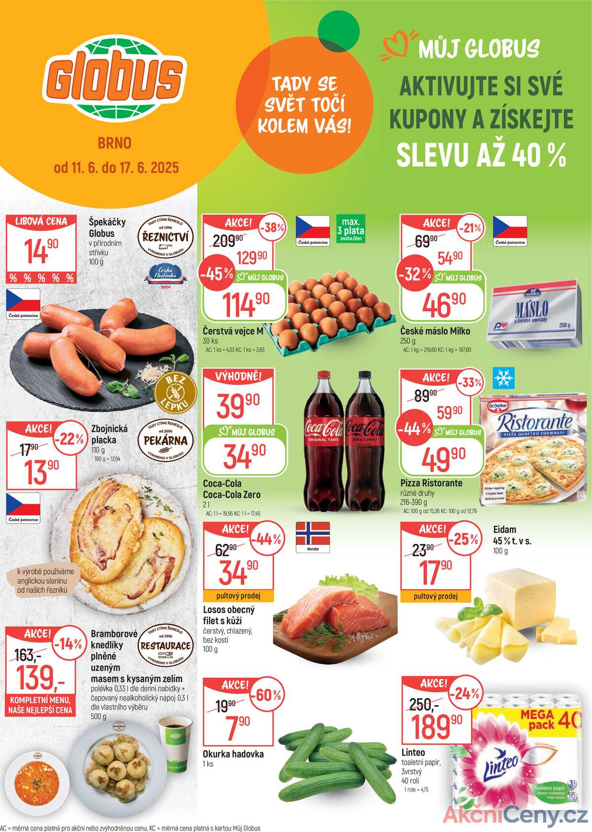 Akční leták Globus 11.6. - 17.6.2025 - Globus Brno Ivanovice strana 1