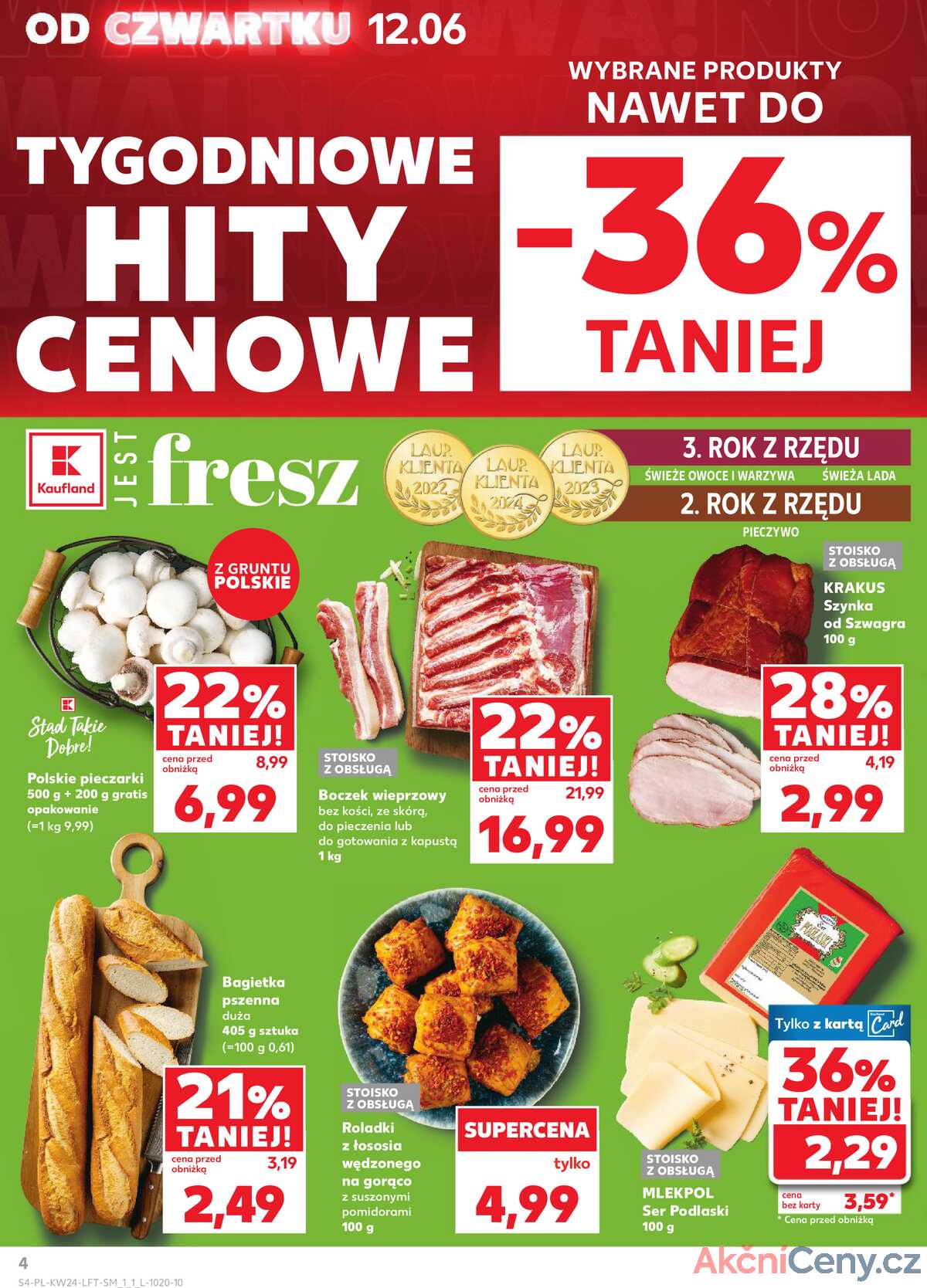 Leták Kaufland Polsko 12.6.-17.6.2025 - Noviny týdne strana 4
