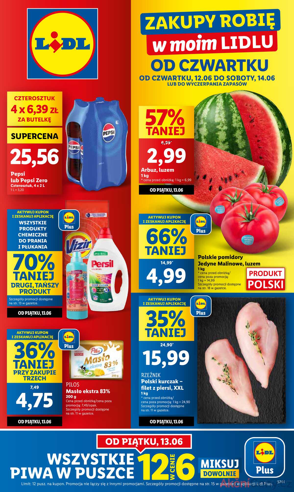 Leták Lidl Polsko 12.6.-14.6.2025 strana 1