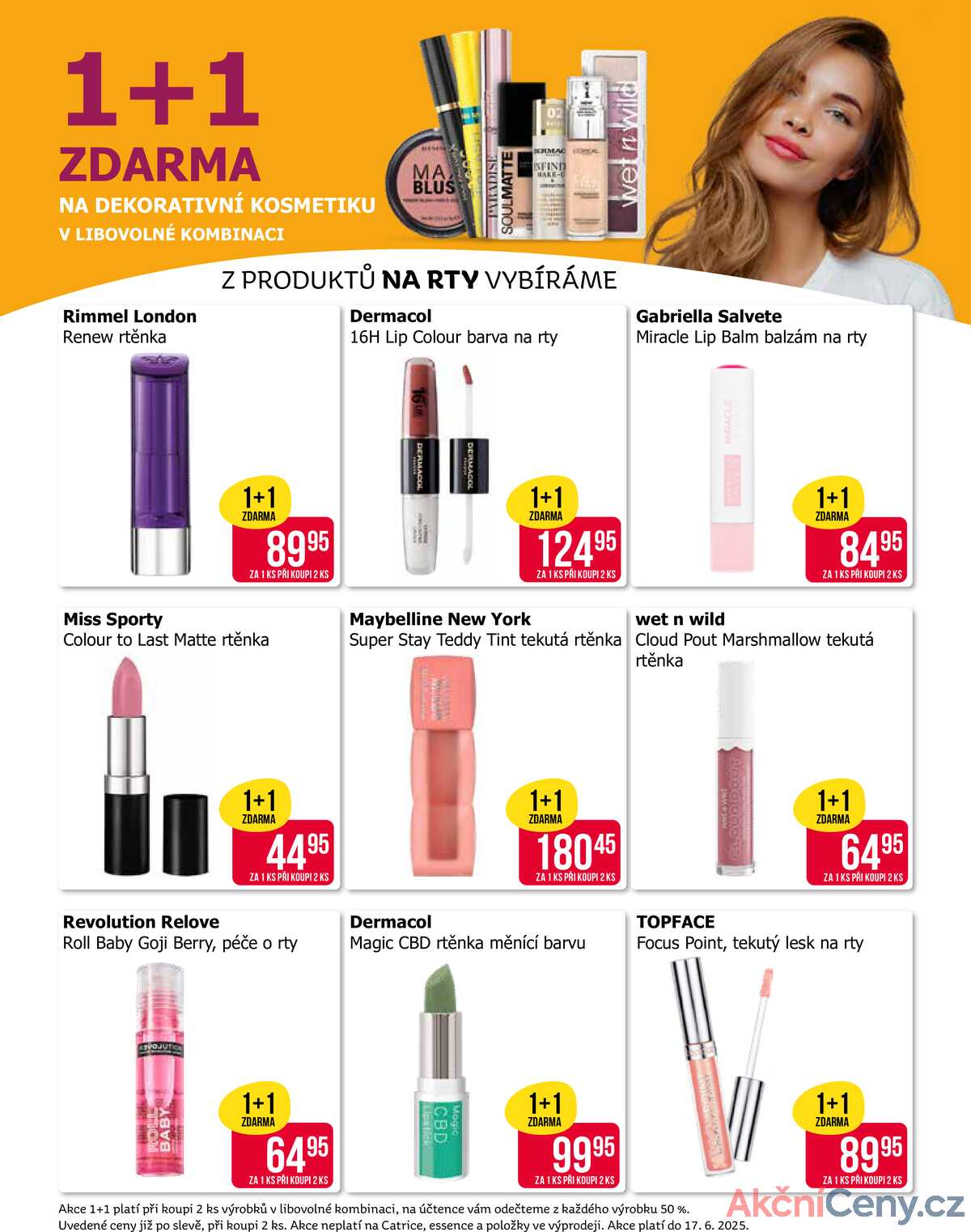 Teta drogerie 1+1 zdarma na dekorativní kosmetiku od 10.6. do 17.6.2025 strana 3