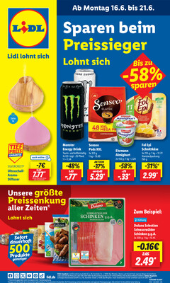 Leták Lidl Německo 16.6.-21.6.2025