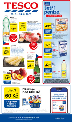 Tesco malé hypermarkety od 18.6. do 24.6.2025