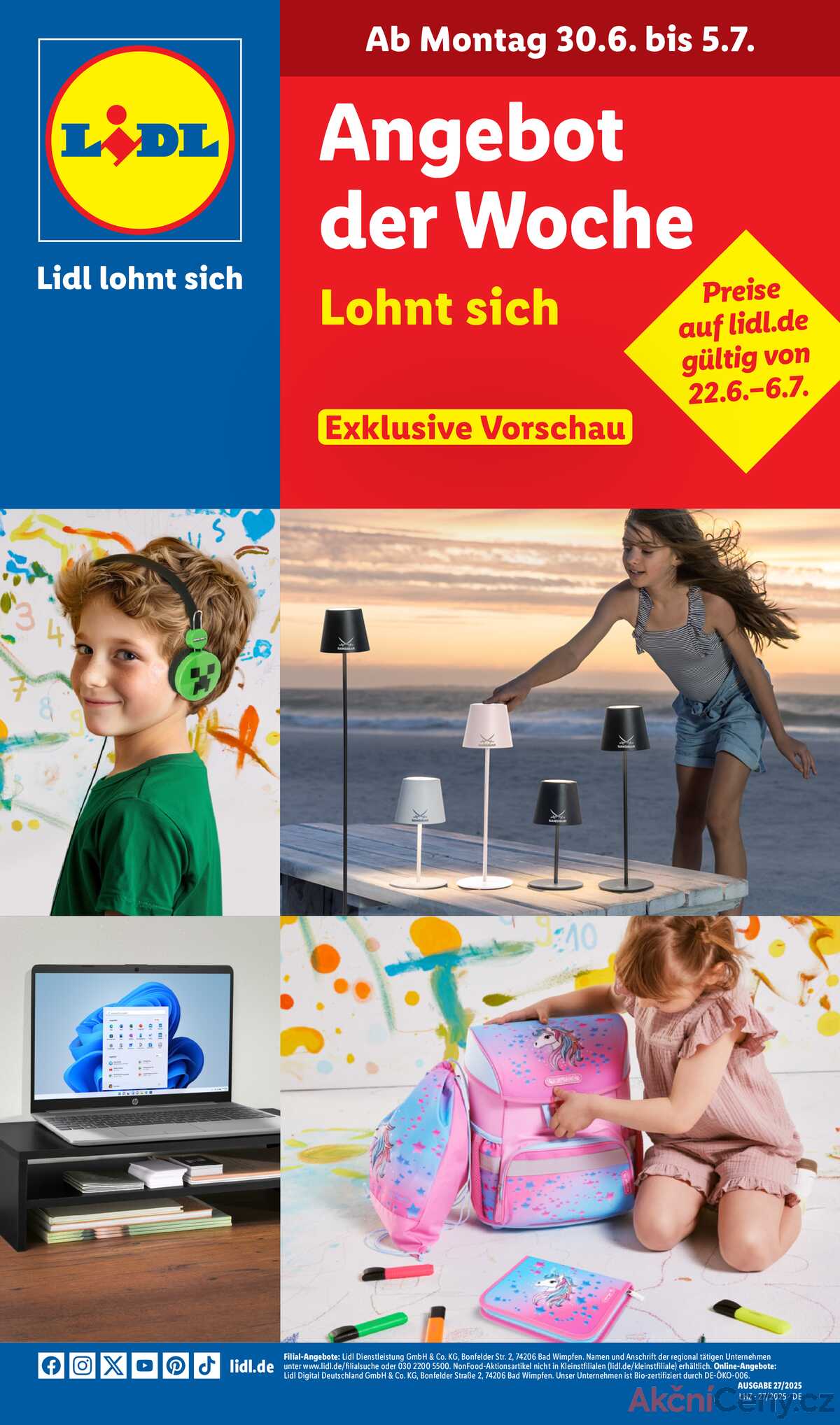 Leták Lidl Německo 30.6.-5.7.2025 strana 1