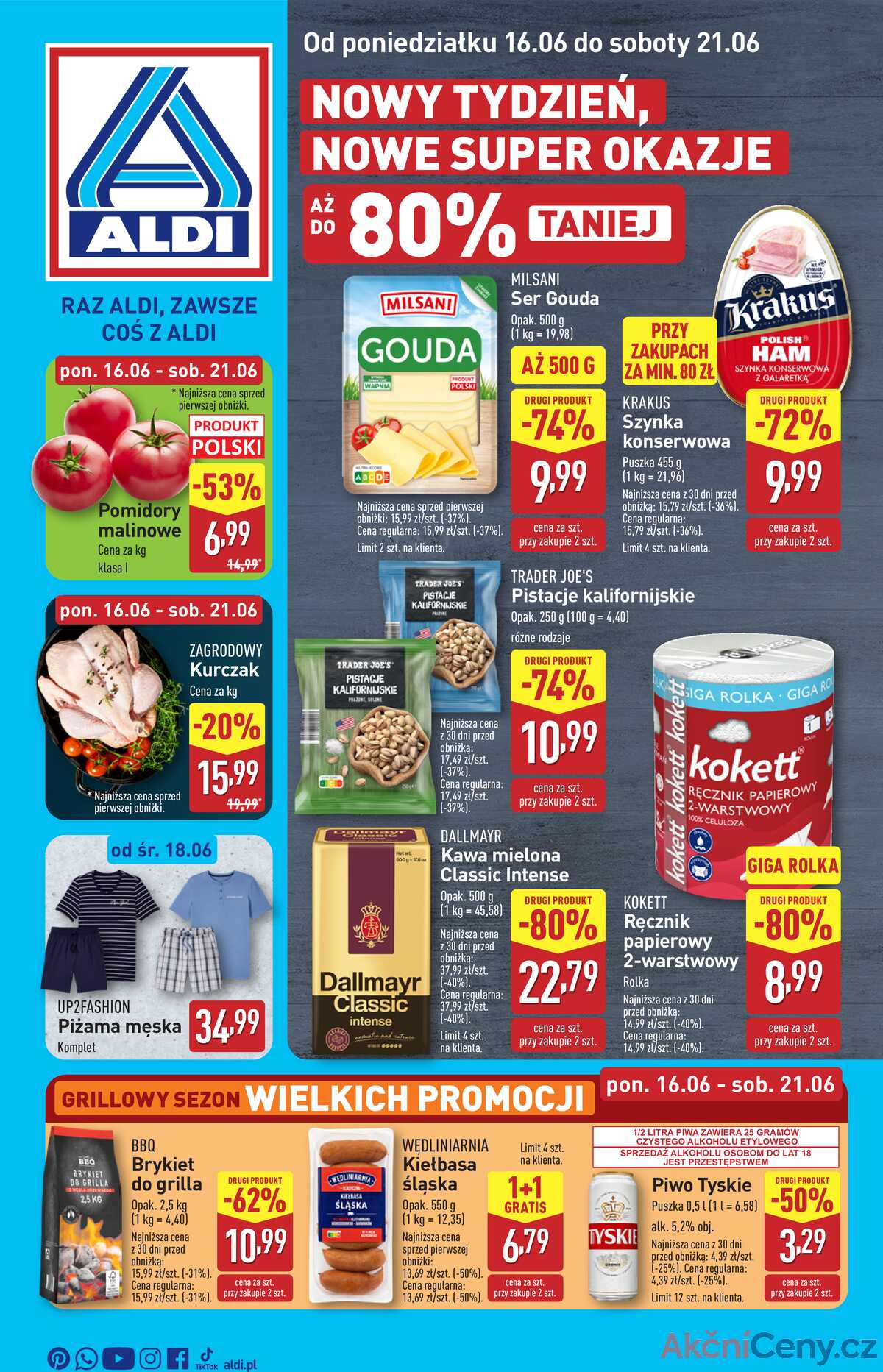 Leták Aldi Polsko 16.6.-21.6.2025 strana 1