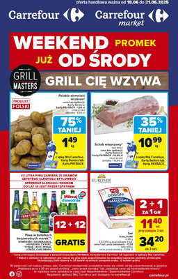 Leták Carrefour Polsko 18.6.-21.6.2025 - Víkendové akce od středy