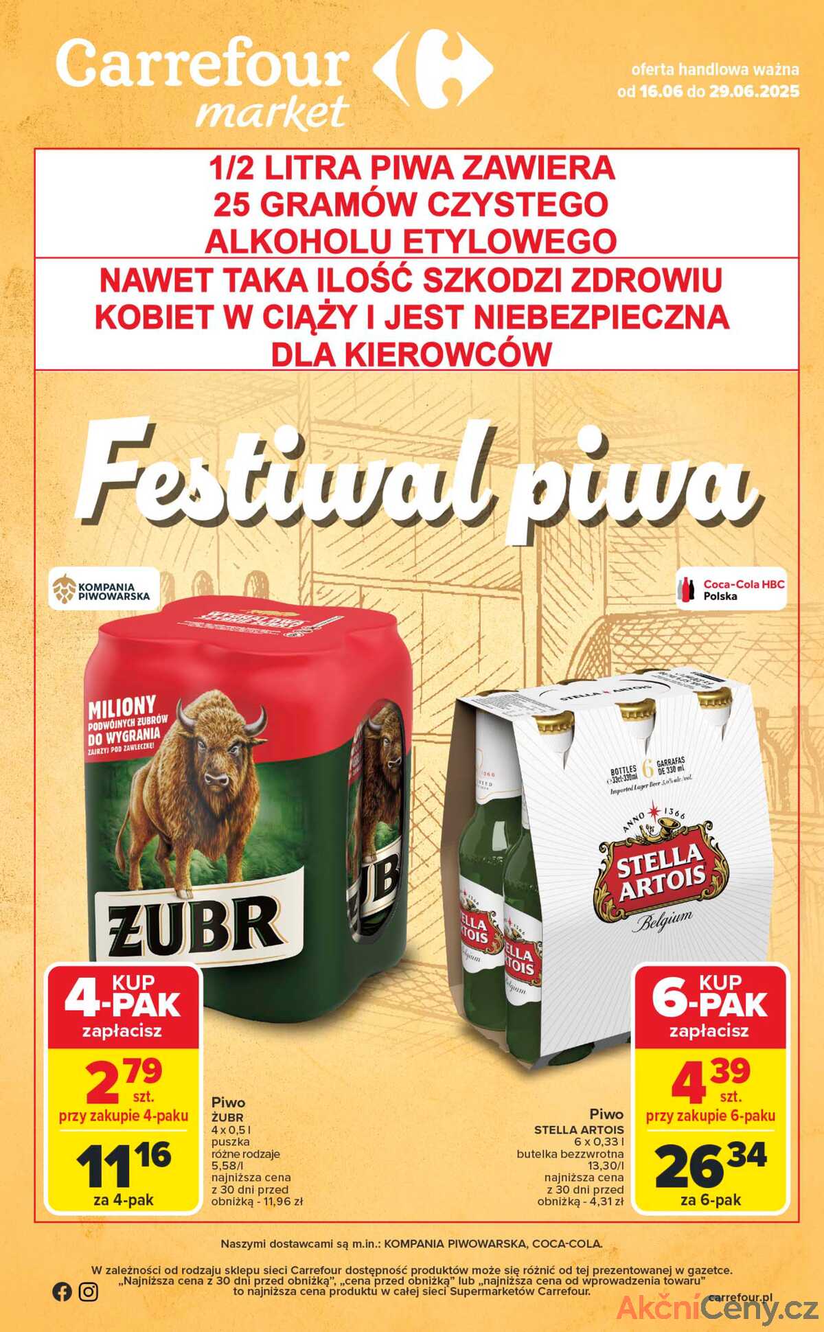 Leták Carrefour Polsko 16.6.-29.6.2025 - Pivní festival strana 1