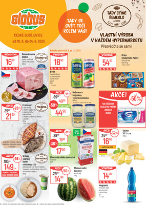Akční leták Globus 18.6. - 24.6.2025 - Globus České Budějovice
