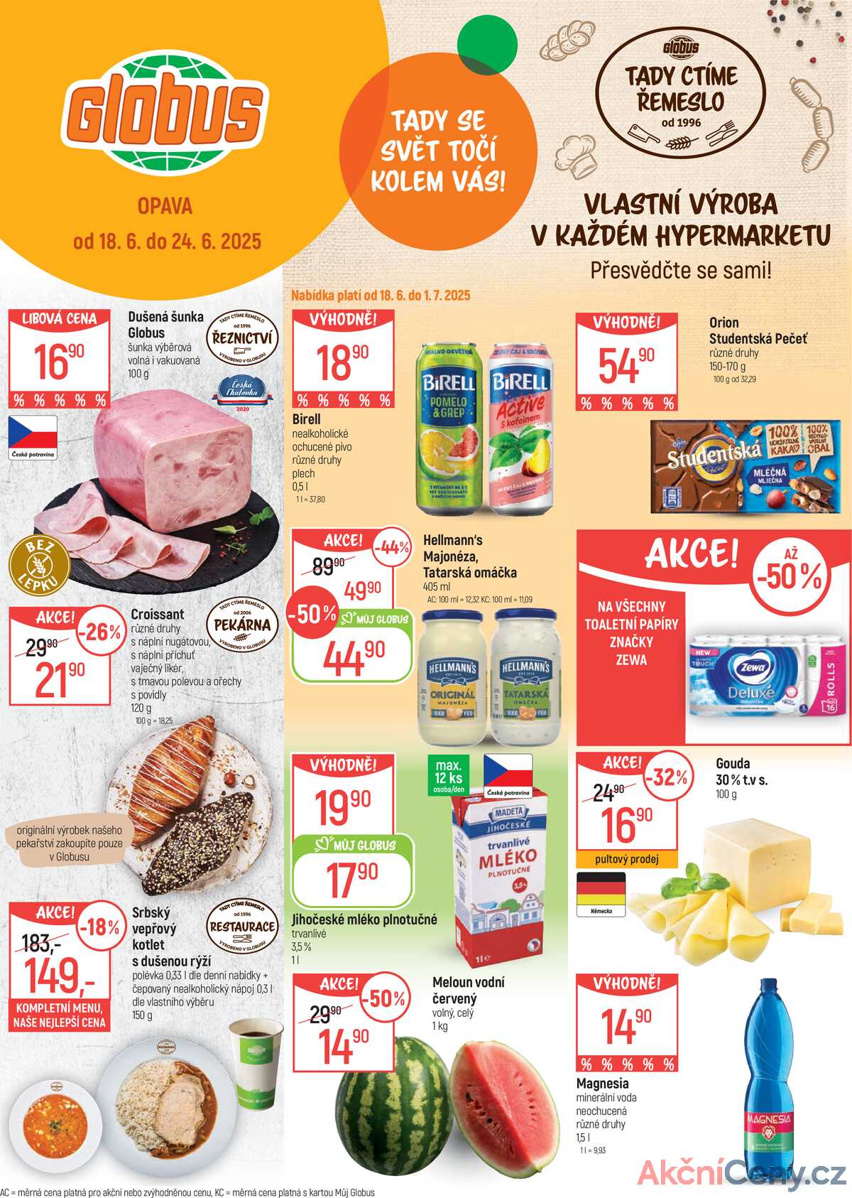 Akční leták Globus 18.6. - 24.6.2025 - Globus Opava strana 1