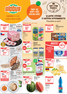 Akční leták Globus 18.6. - 24.6.2025 - Globus Chotíkov u Plzně