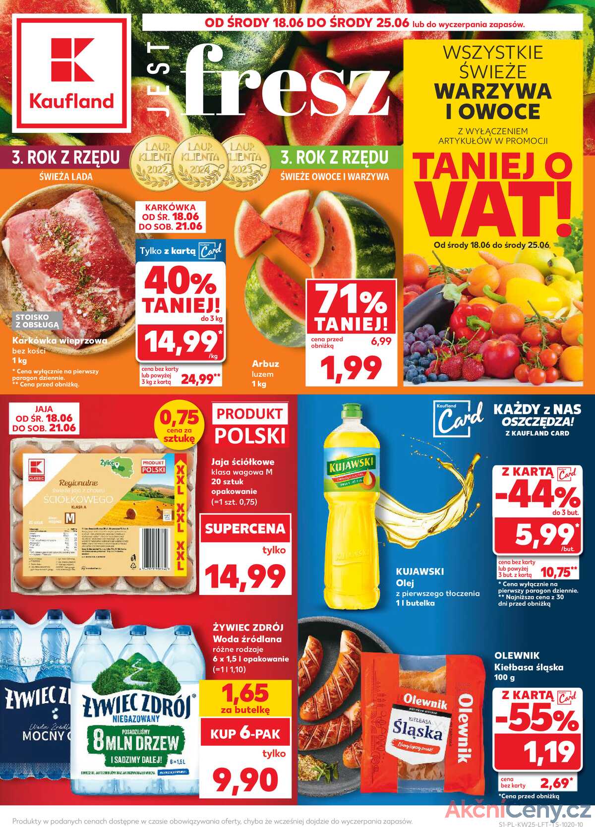 Leták Kaufland Polsko 18.6.-25.6.2025 - Noviny týdne strana 1