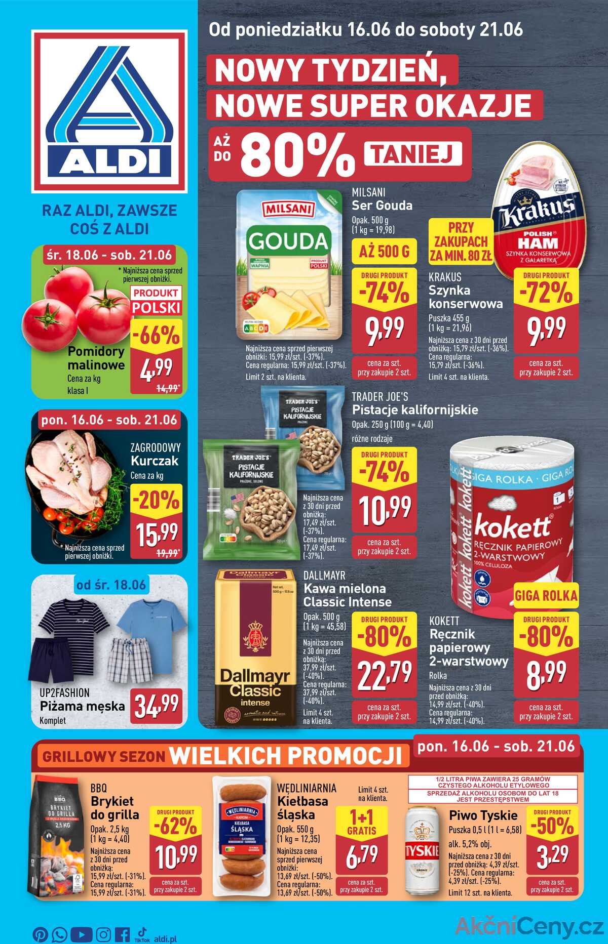 Leták Aldi Polsko 16.6.-21.6.2025 strana 1