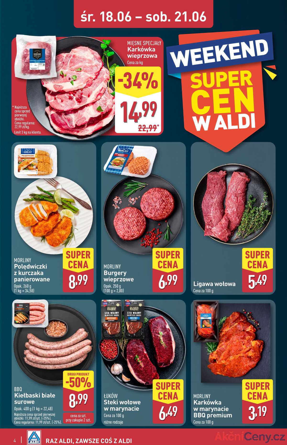 Leták Aldi Polsko 18.6.-21.6.2025 - Víkendová nabídka strana 4