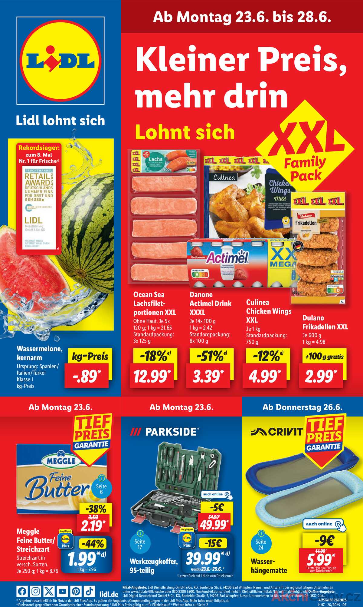 Leták Lidl Německo 23.6.-28.6.2025 strana 1