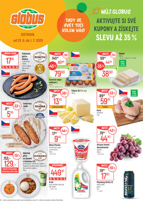 Akční leták Globus 25.6. - 1.7.2025 - Globus Ostrava