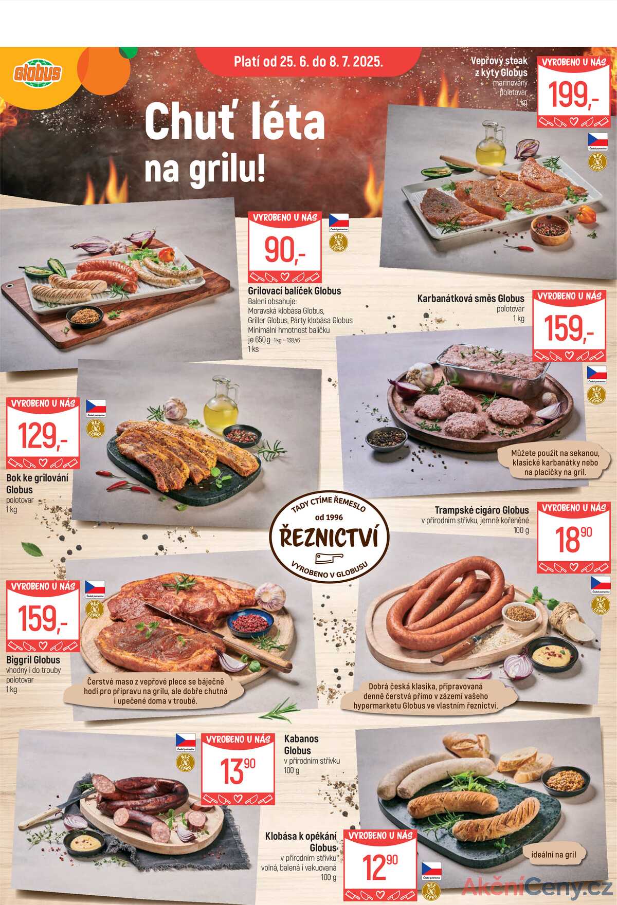 Akční leták Globus 25.6. - 8.7.2025 - Globus Pardubice strana 1