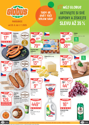 Akční leták Globus 25.6. - 1.7.2025 - Globus Pardubice