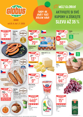 Akční leták Globus 25.6. - 1.7.2025 - Globus Brno Ivanovice
