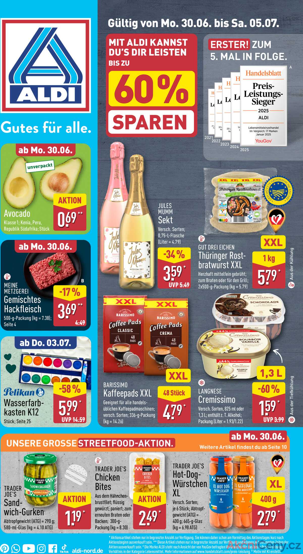 Leták ALDI Německo 30.6.-6.7.2025 strana 1