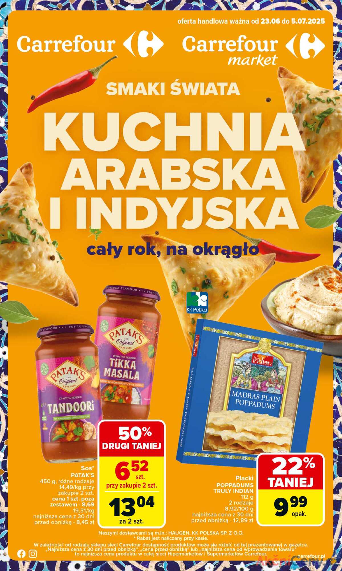 Leták Carrefour Polsko 23.6.-5.7.2025 - Chutě světa strana 1