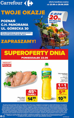 Leták Carrefour Polsko 23.6.-29.6.2025 - Vaše příležitosti Poznaň