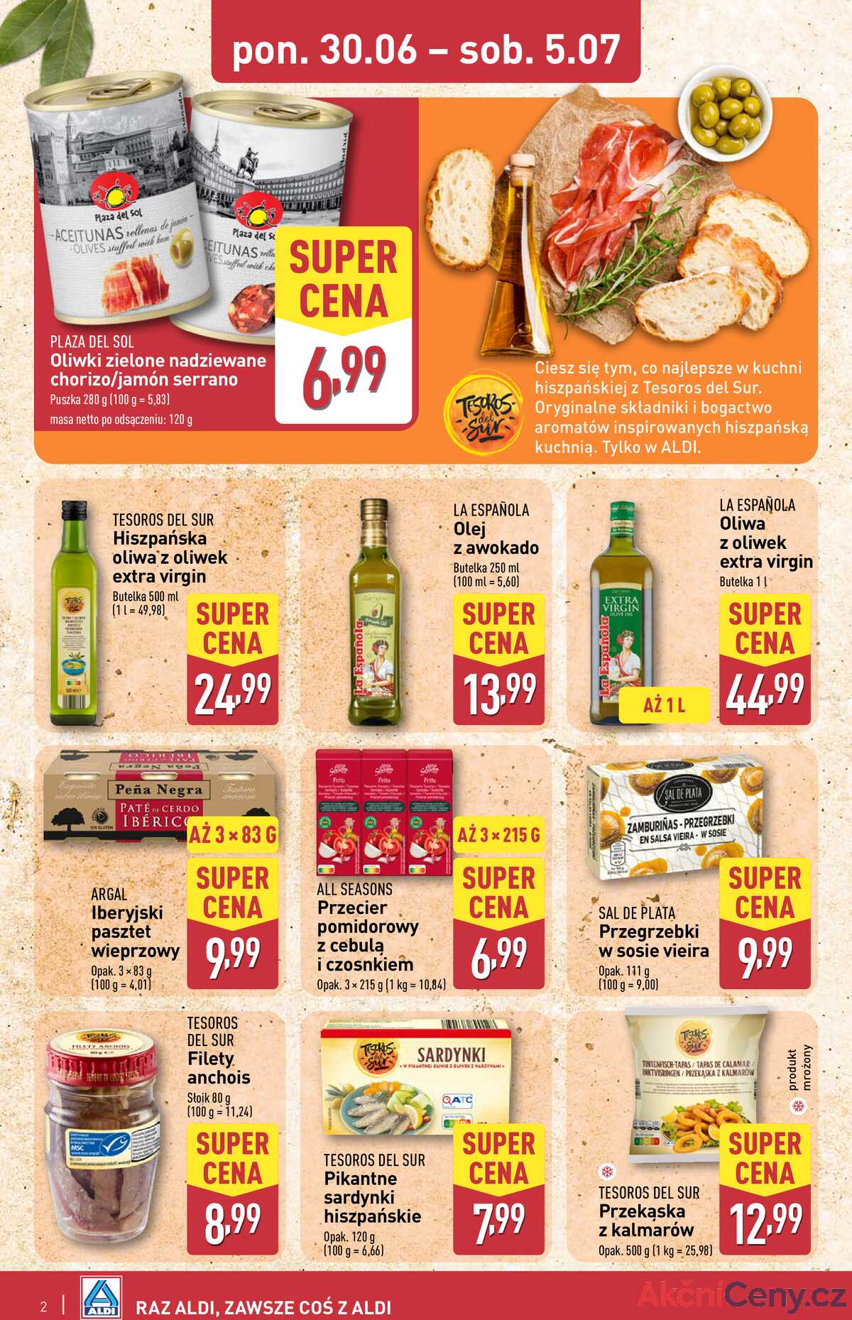 Leták Aldi Polsko 30.6.-5.7.2025 - Španělský týden strana 2