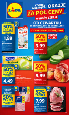 Leták Lidl Polsko 26.6.-29.6.2025