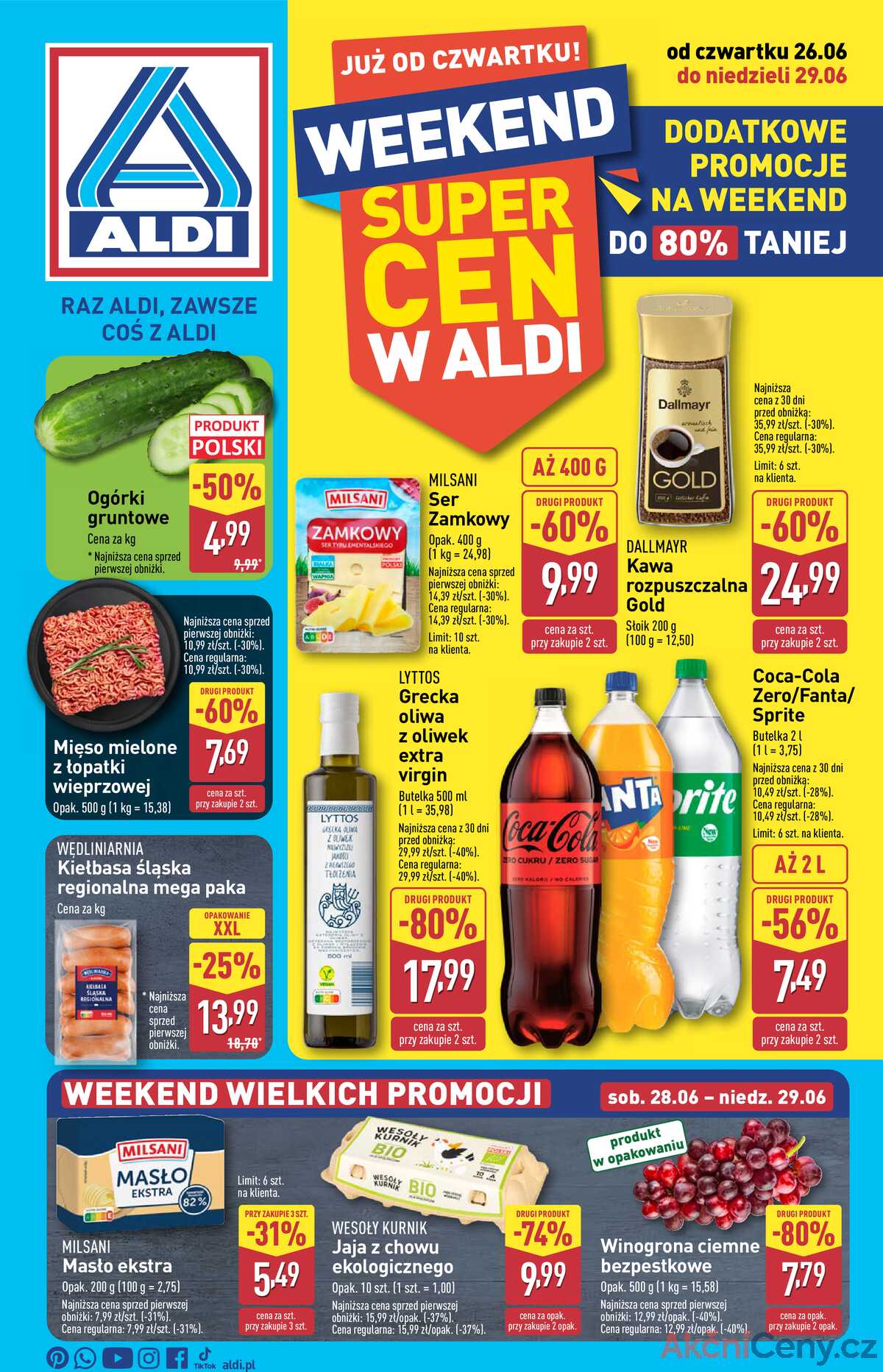 Leták Aldi Polsko 26.6.-29.6.2025 - Víkendová nabídka strana 1