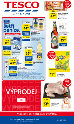 Tesco malé hypermarkety od 2.7. do 8.7.2025