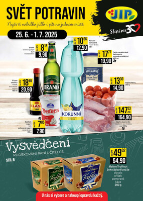 JIP Cash &amp;amp; Carry Jilemnice, Pardubice, Ostrava, Karlovy Vary, Olomouc a Zlín od 25.6. do 1.7.2025