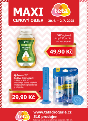Teta drogerie Maxi cenový objev od 30.6. do 2.7.2025