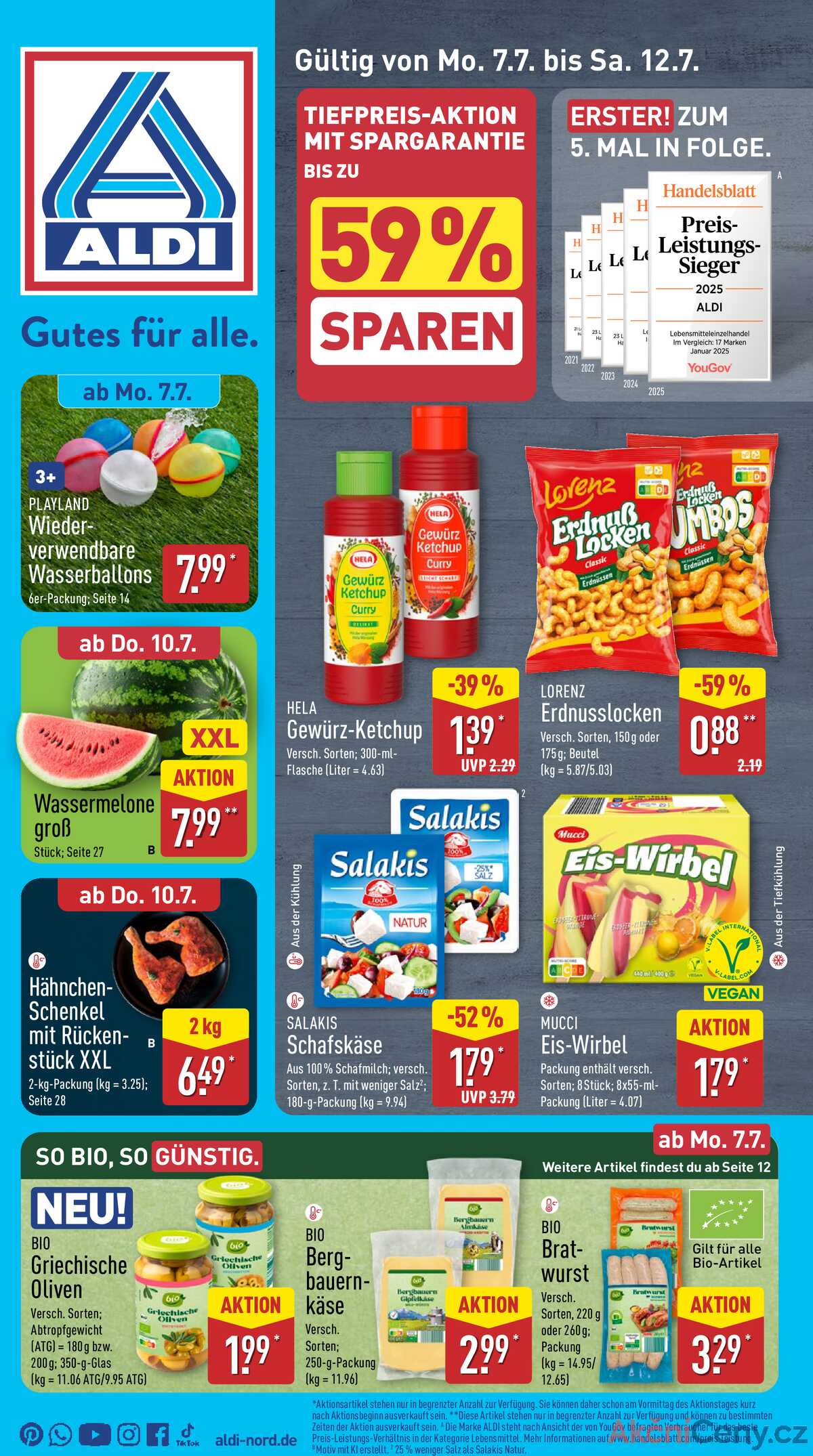 Leták ALDI Německo 7.7.-13.7.2025 strana 1