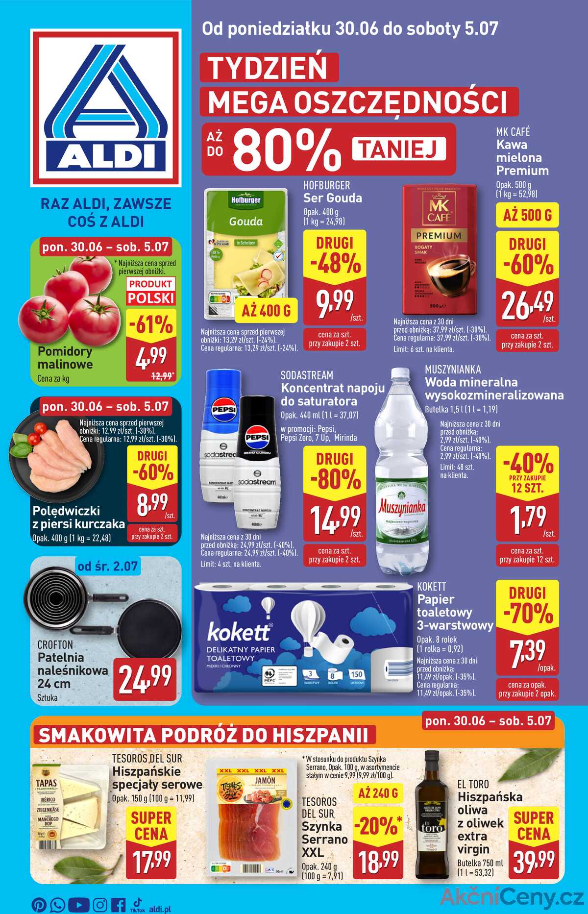 Leták Aldi Polsko 30.6.-5.7.2025 strana 1