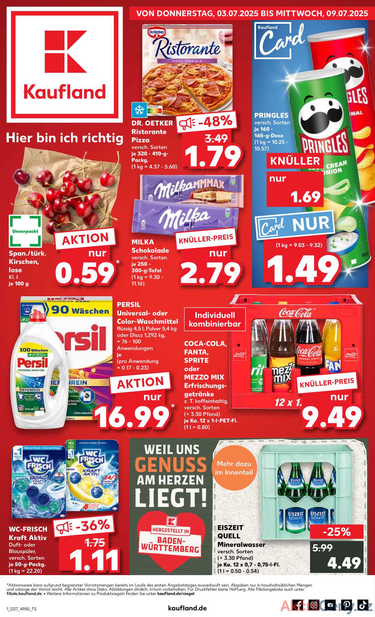 Leták Kaufland Německo 3.7.-9.7.2025 strana 1