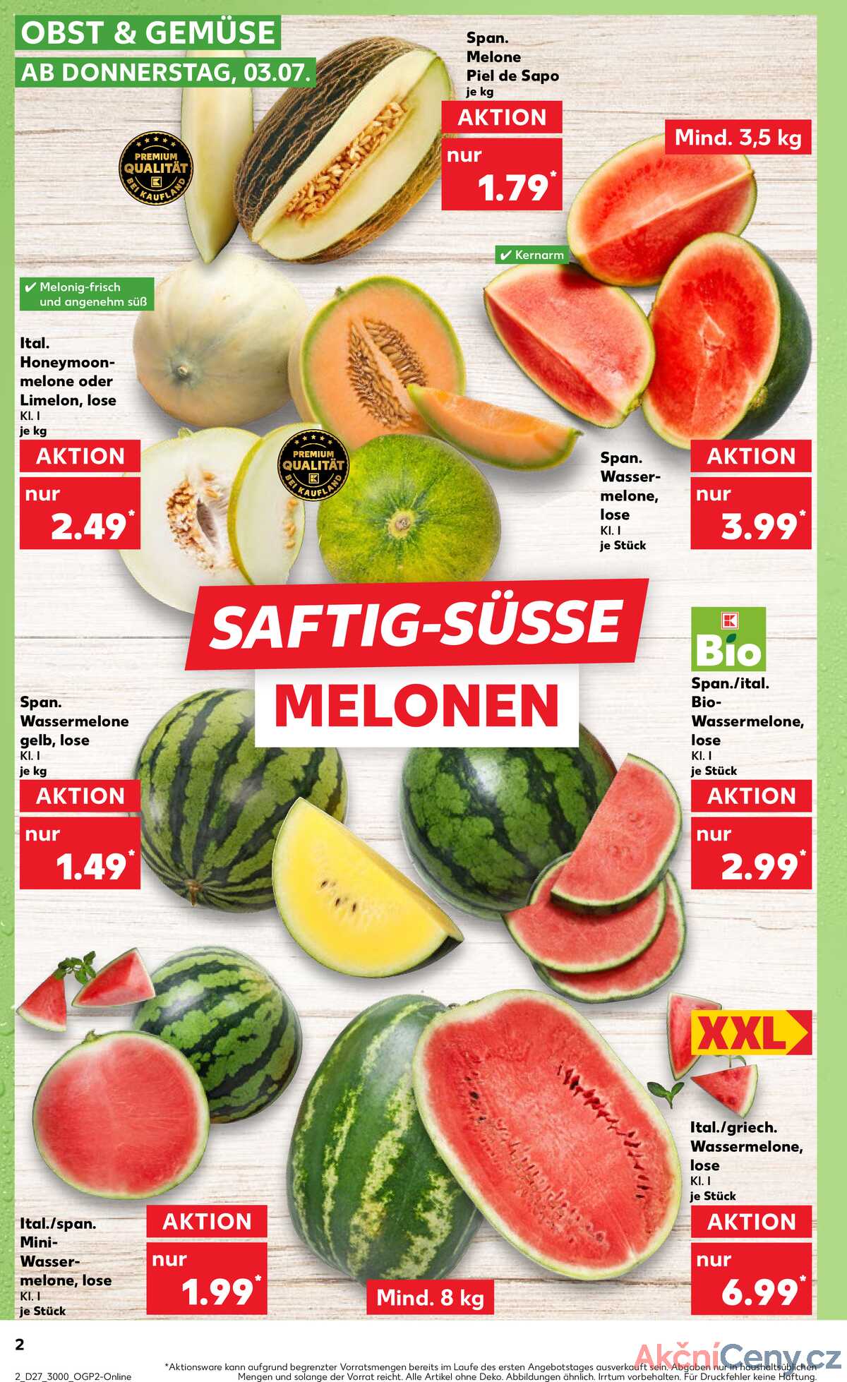 Leták Kaufland Německo 3.7.-9.7.2025 strana 2