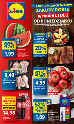 Leták Lidl Polsko 30.6.-2.7.2025