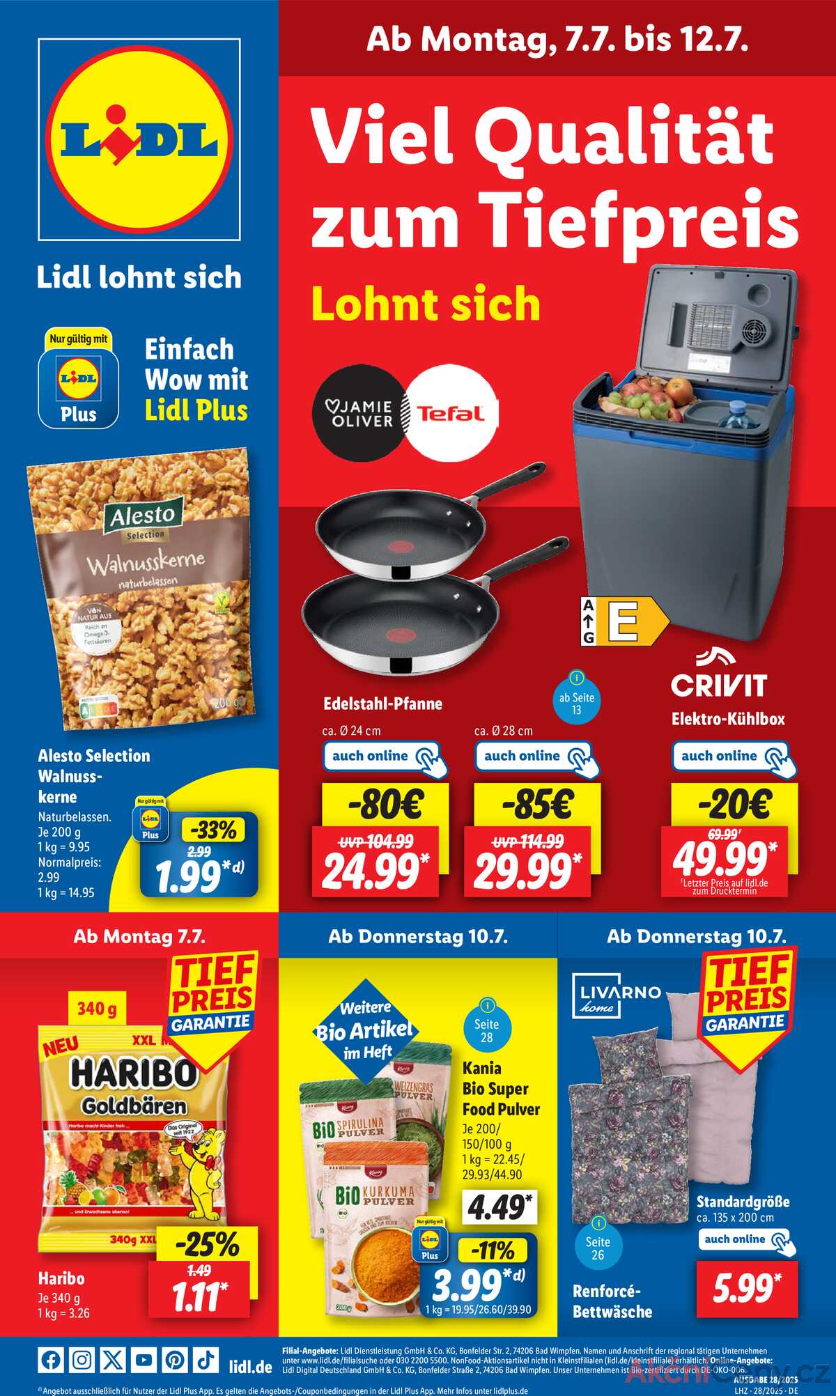 Leták Lidl Německo 7.7.-12.7.2025 strana 1