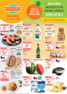 Akční leták Globus 2.7. - 8.7.2025 - Globus Praha - Čakovice