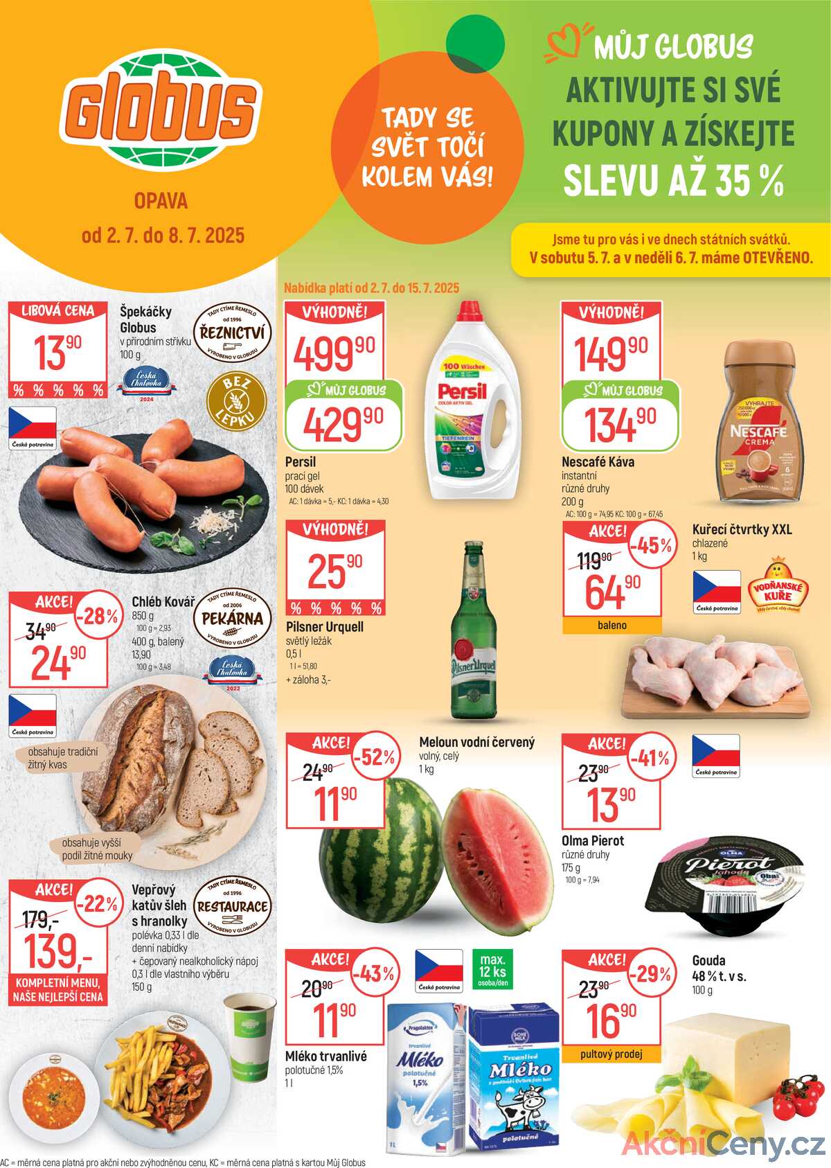 Akční leták Globus 2.7. - 8.7.2025 - Globus Opava strana 1