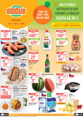 Akční leták Globus 2.7. - 8.7.2025 - Globus Pardubice