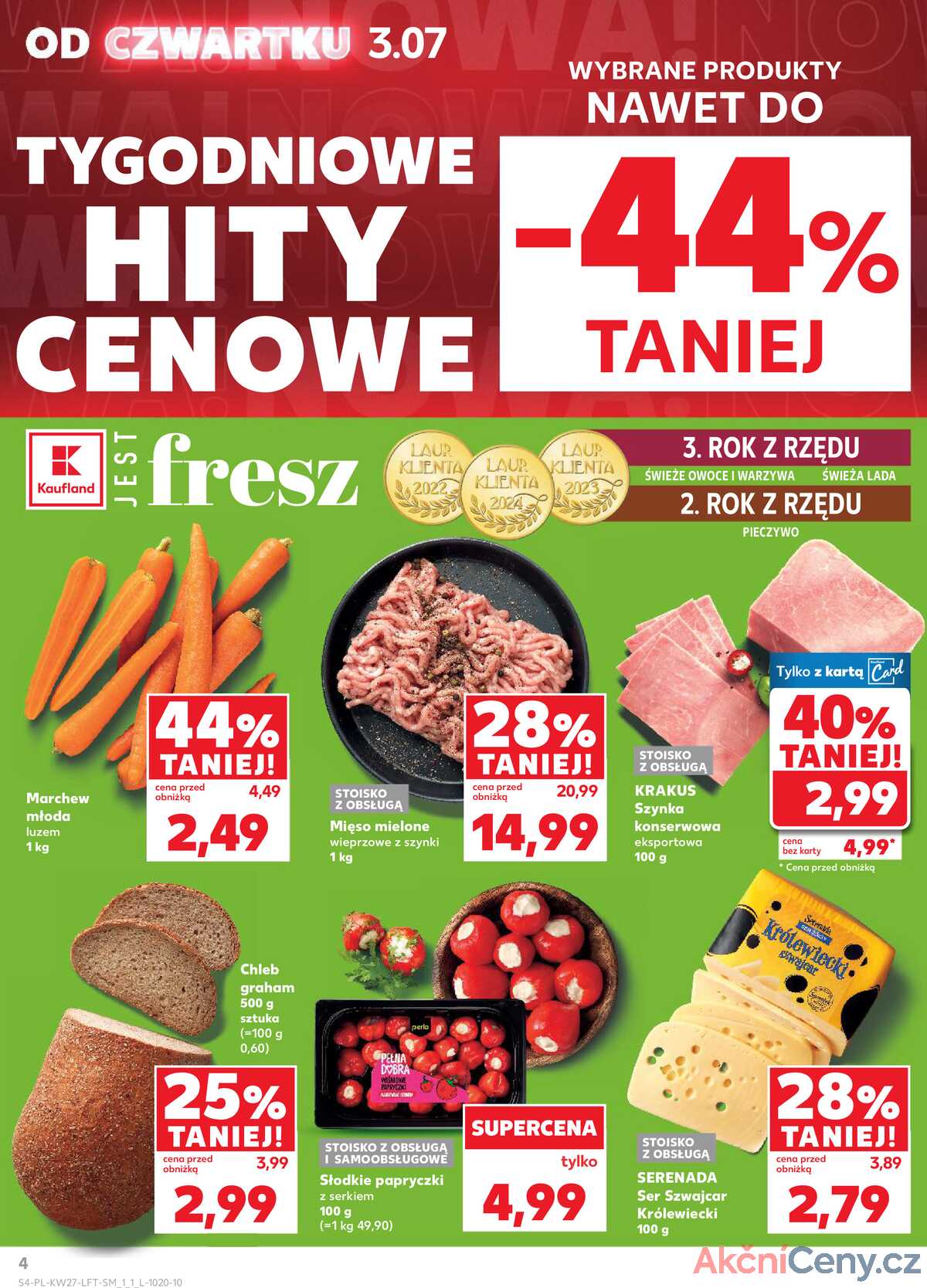Leták Kaufland Polsko 3.7.-9.7.2025 - Noviny týdne strana 4
