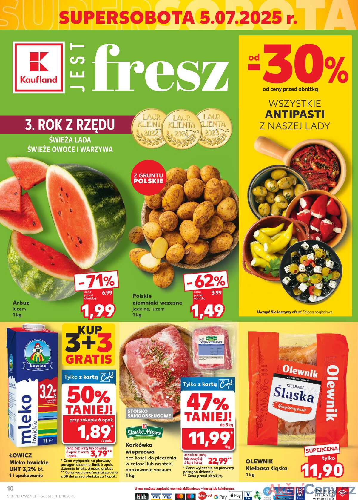 Leták Kaufland Polsko 3.7.-9.7.2025 - Noviny týdne strana 10