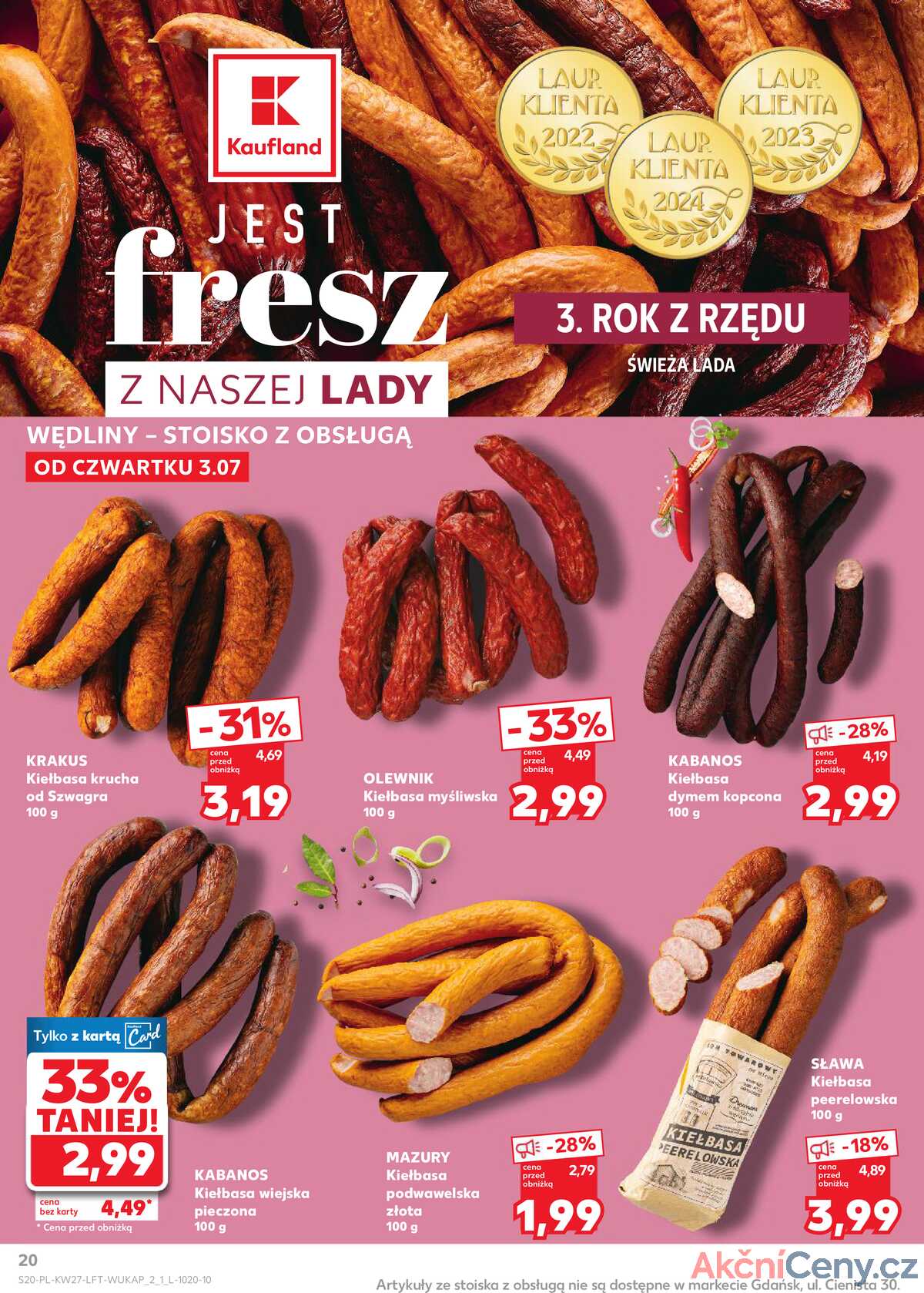 Leták Kaufland Polsko 3.7.-9.7.2025 - Noviny týdne strana 20